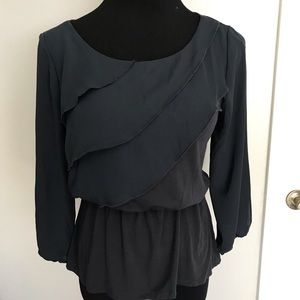 NWT Anthropologie Deletta women’s black blouse